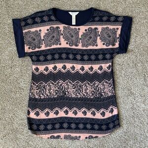 MaCherie Maternity Paisley Short Sleeve Top